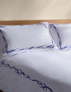 Pure Cotton Bow Border Print Bedding Set