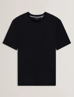 Pure Cotton Branded Honeycomb Trim T-Shirt