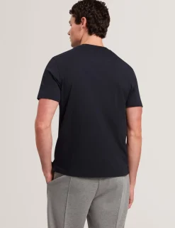 Pure Cotton Branded Honeycomb Trim T-Shirt