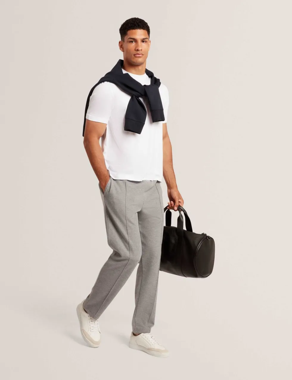 Pure Cotton Branded Honeycomb Trim T-Shirt