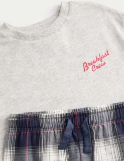 Pure Cotton Breakfast Graphic Pyjamas (3-16 Yrs)