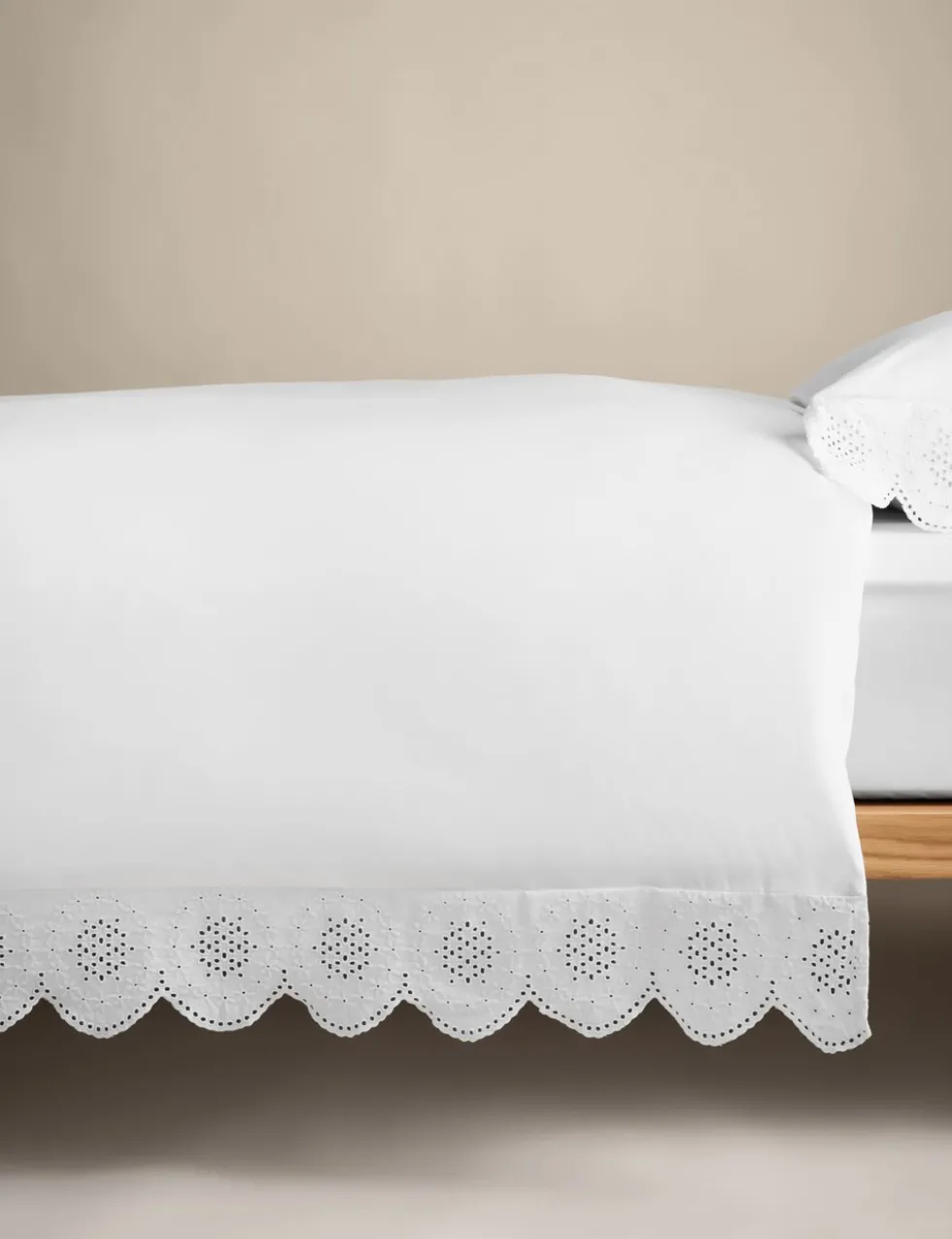 Pure Cotton Broderie Anglaise Bedding Set