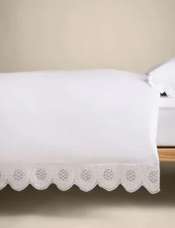 Pure Cotton Broderie Anglaise Bedding Set