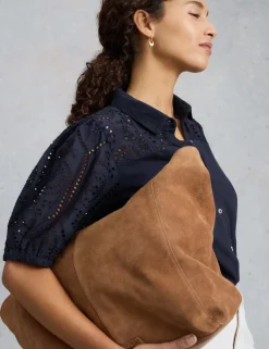Pure Cotton Broderie Button Through Shirt