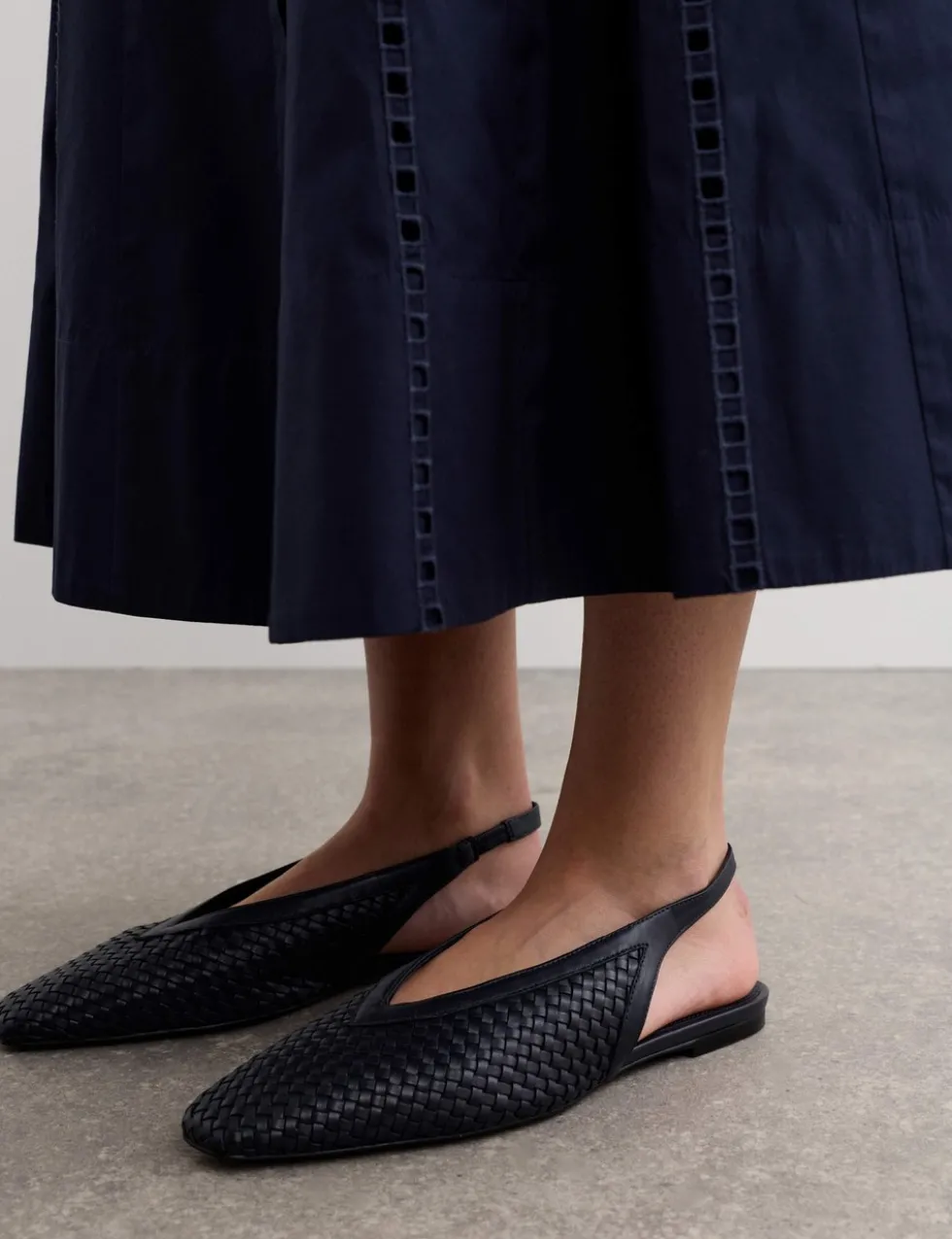 Pure Cotton Broderie Midi Shirt Dress