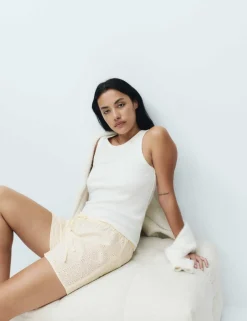 Pure Cotton Broderie Pyjama Shorts