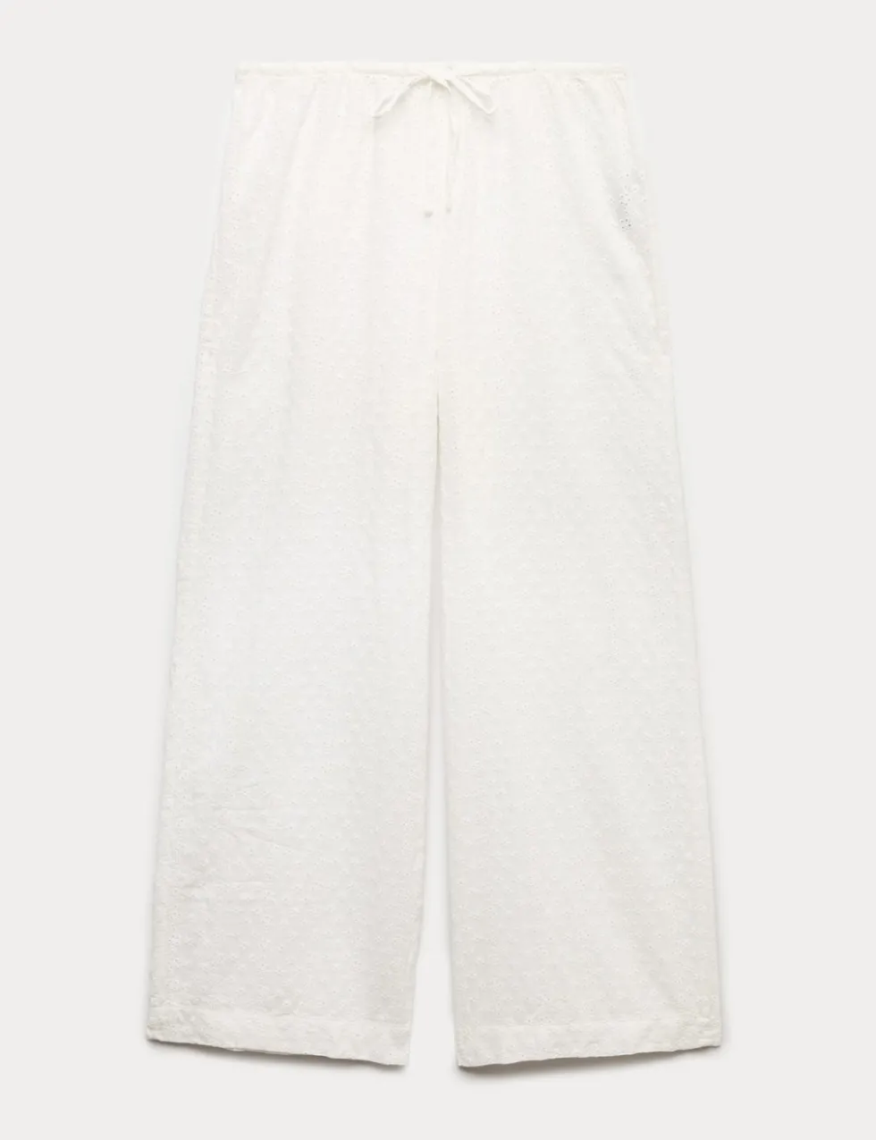 Pure Cotton Broderie Pyjama Bottoms