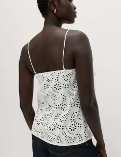 Pure Cotton Broderie Ruffle Cutwork Cami