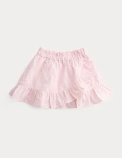 Pure Cotton Broderie Shell Skirt (2-8 Yrs)