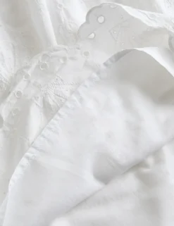 Pure Cotton Broderie Shell Dress (2-8 Yrs)