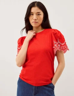 Pure Cotton Broderie T-Shirt