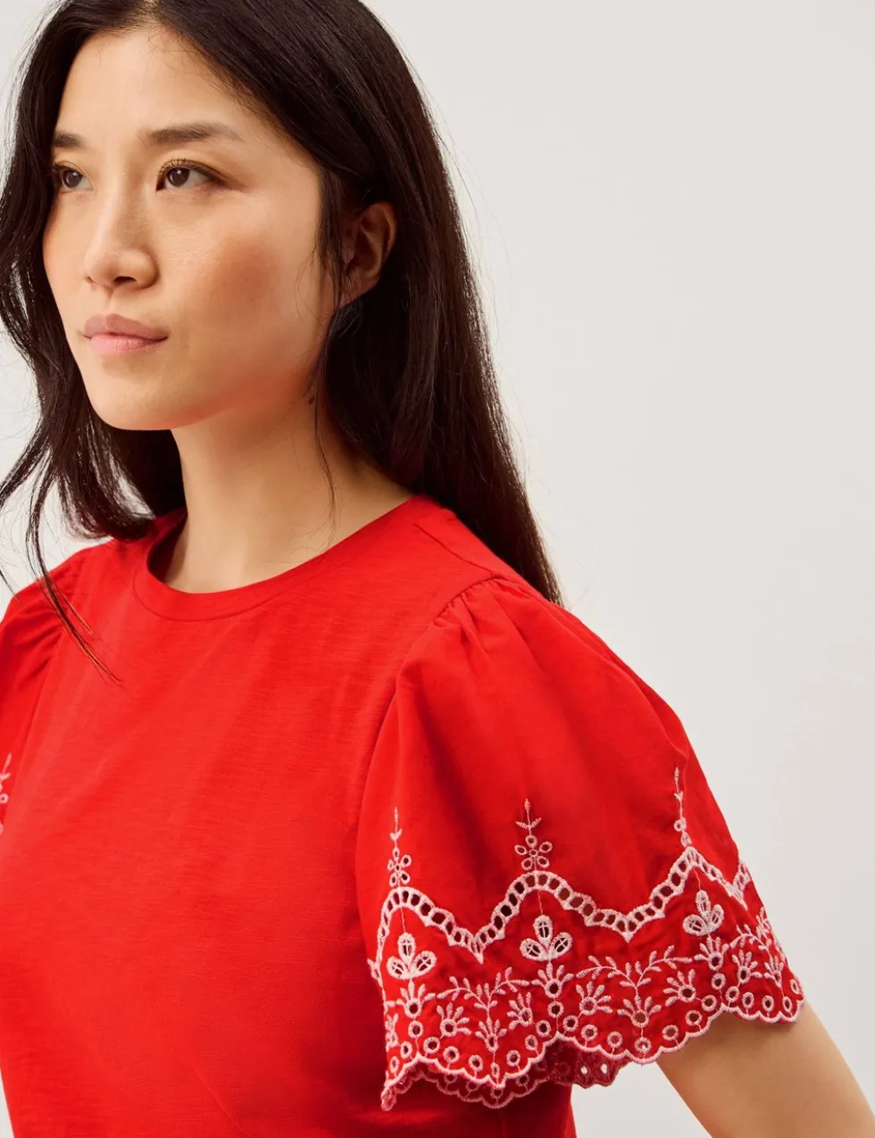 Pure Cotton Broderie T-Shirt