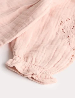Pure Cotton Broderie Woven All in One (0-12 Mths)