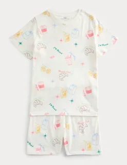 Pure Cotton Brunch Graphic Pyjamas (1-16 Yrs)