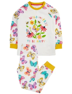 Pure Cotton Butterfly Pyjamas (1-12 Yrs)