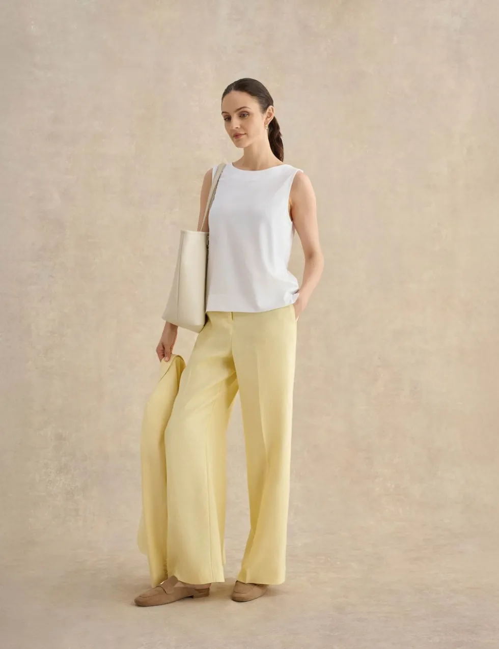 Pure Cotton Button Detail Vest Top
