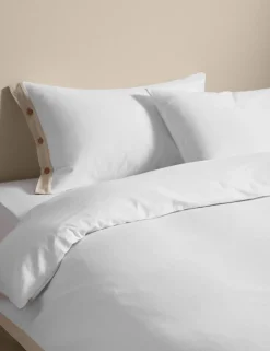 Pure Cotton Button Panel Bedding Set