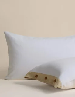 Pure Cotton Button Panel Bedding Set