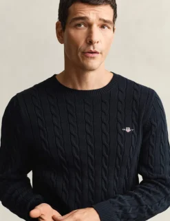 Pure Cotton Cable Crew Neck Jumper