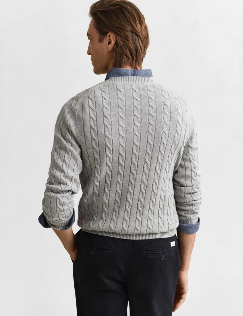 Pure Cotton Cable Crew Neck Jumper