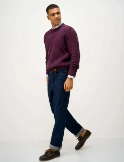 Pure Cotton Cable Crew Neck Jumper