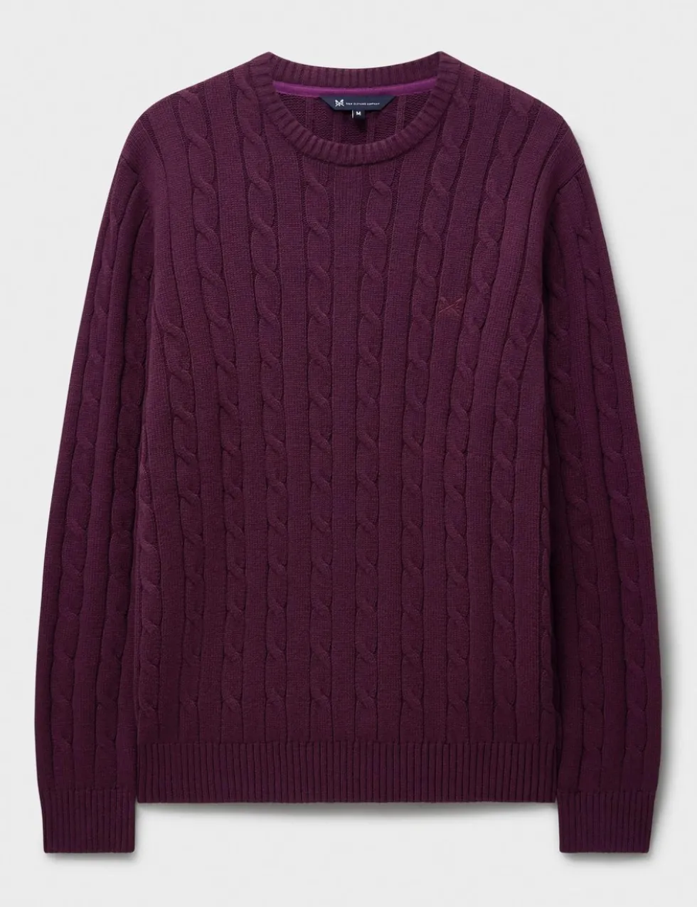 Pure Cotton Cable Crew Neck Jumper