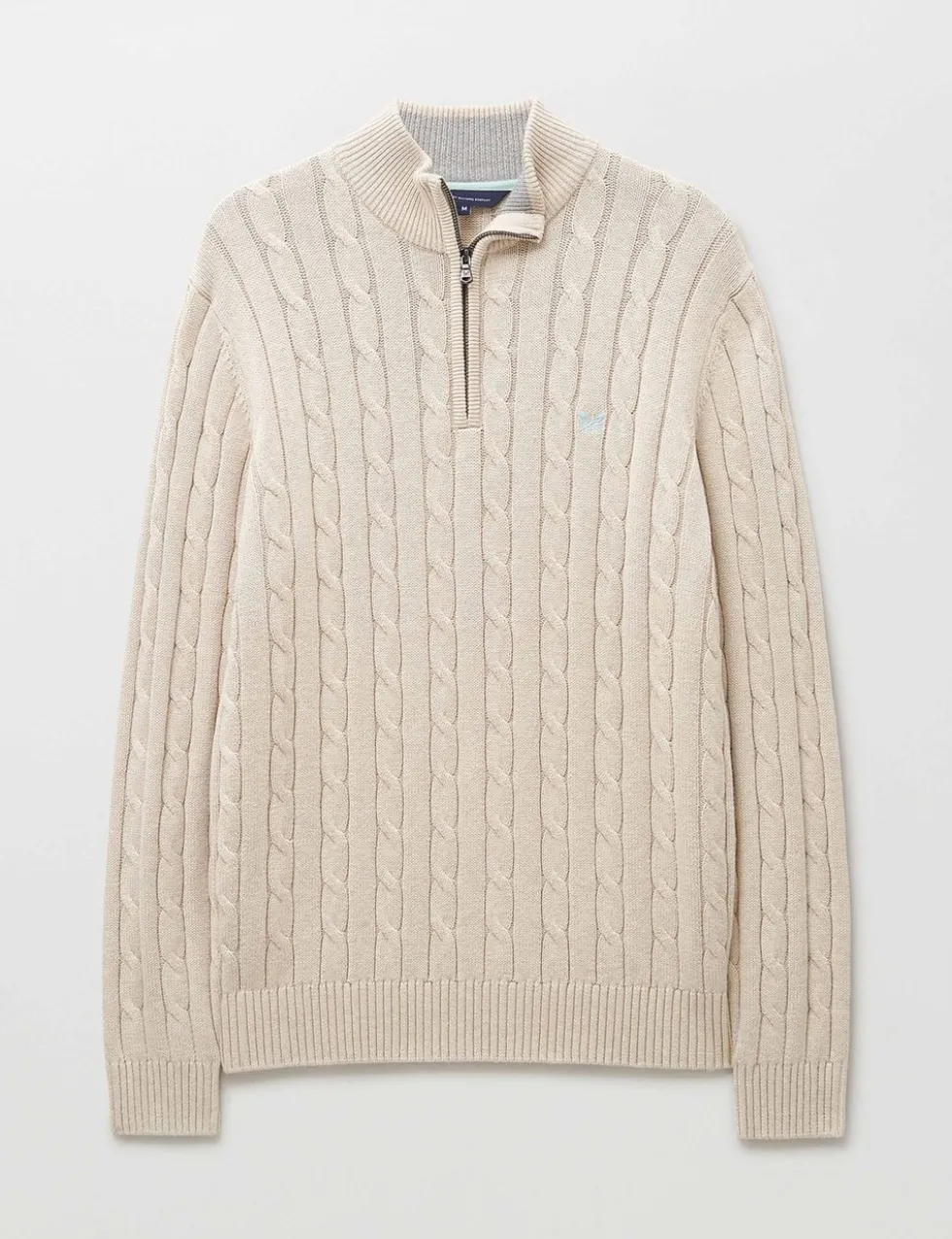 Pure Cotton Cable Funnel Neck Jumper