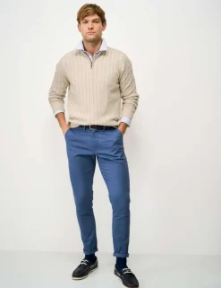 Pure Cotton Cable Funnel Neck Jumper