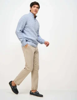 Pure Cotton Cable Funnel Neck Jumper