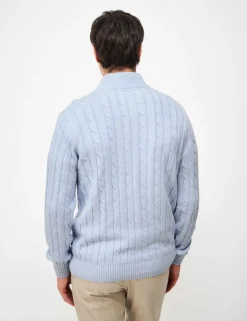 Pure Cotton Cable Funnel Neck Jumper