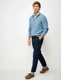 Pure Cotton Cable Funnel Neck Jumper