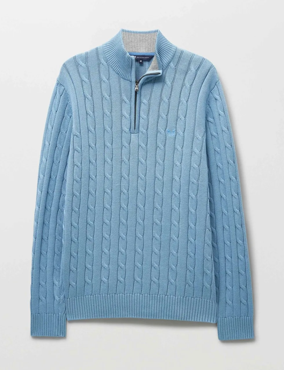 Pure Cotton Cable Funnel Neck Jumper