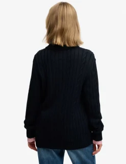 Pure Cotton Cable Knit Half Zip Jumper