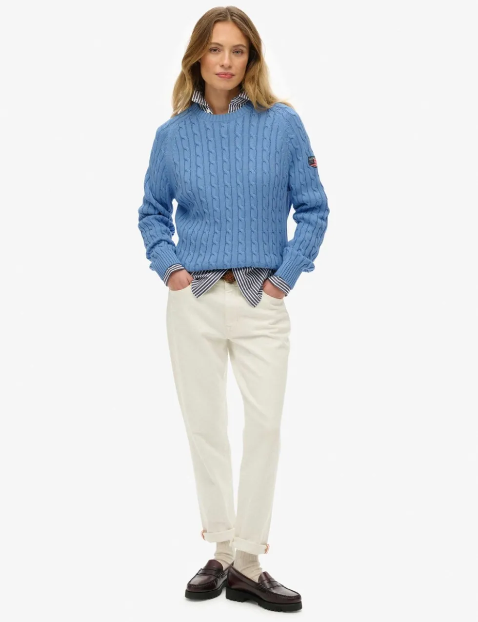 Pure Cotton Cable Knit Relaxed Jumper