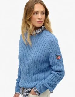 Pure Cotton Cable Knit Relaxed Jumper