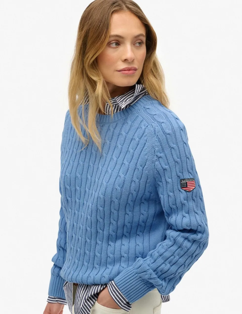 Pure Cotton Cable Knit Relaxed Jumper