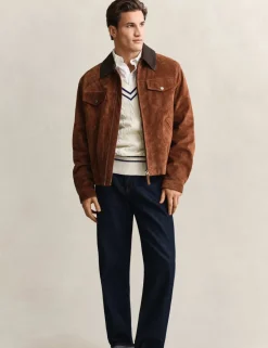 Pure Cotton Cable V-Neck Jumper