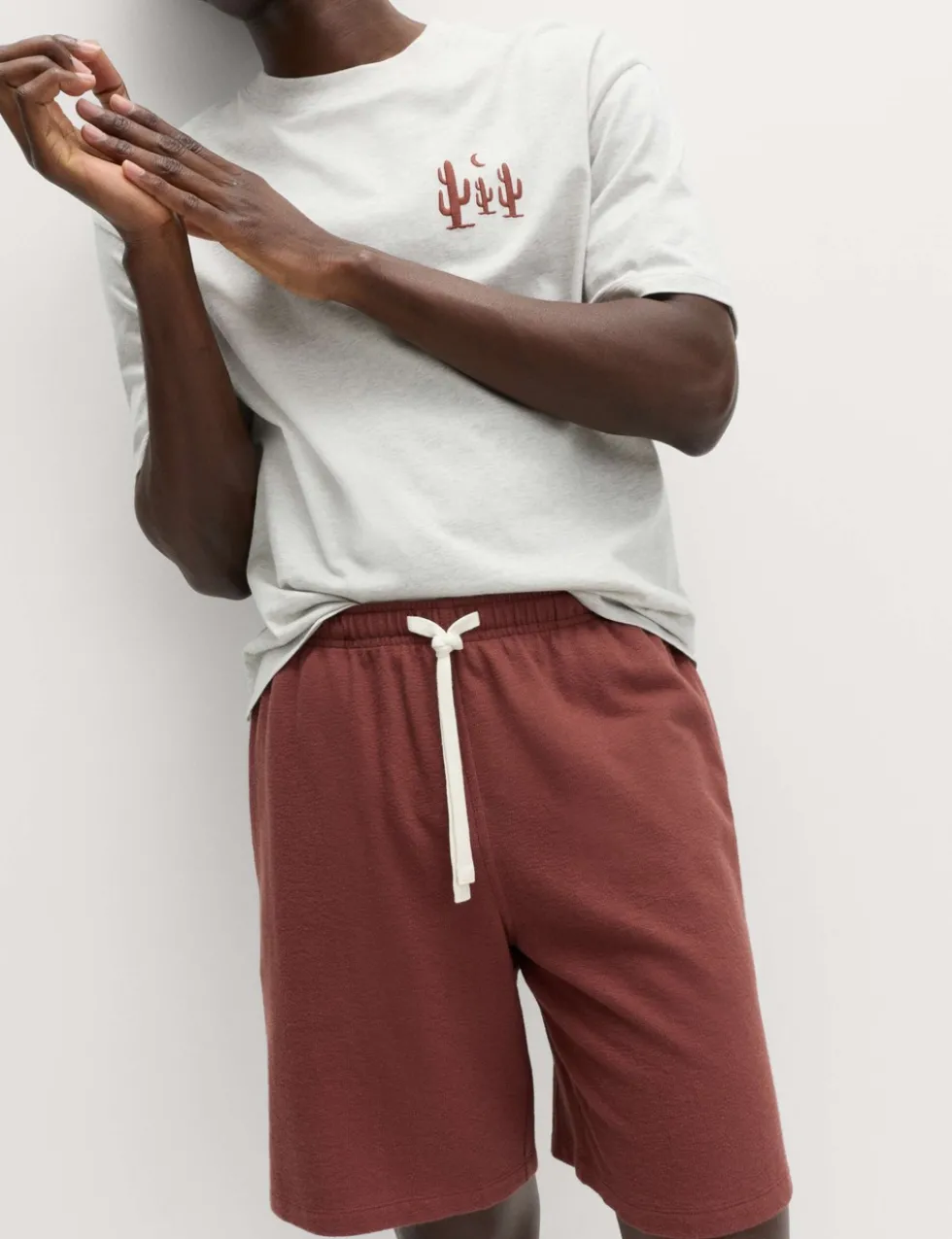 Pure Cotton Cactus Embroidery Pyjama Set