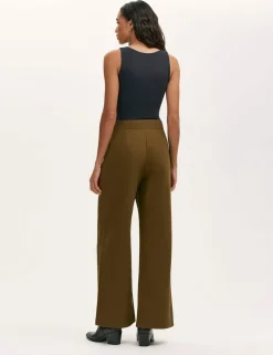 Pure Cotton Canvas Wide Leg Trousers
