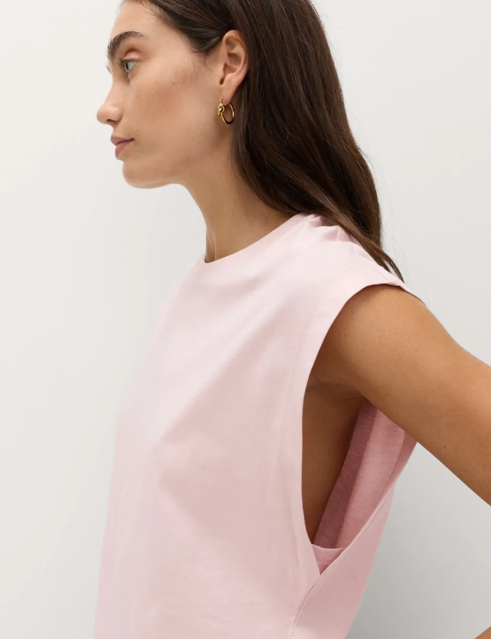 Pure Cotton Cap Sleeve T-Shirt