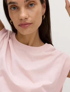 Pure Cotton Cap Sleeve T-Shirt