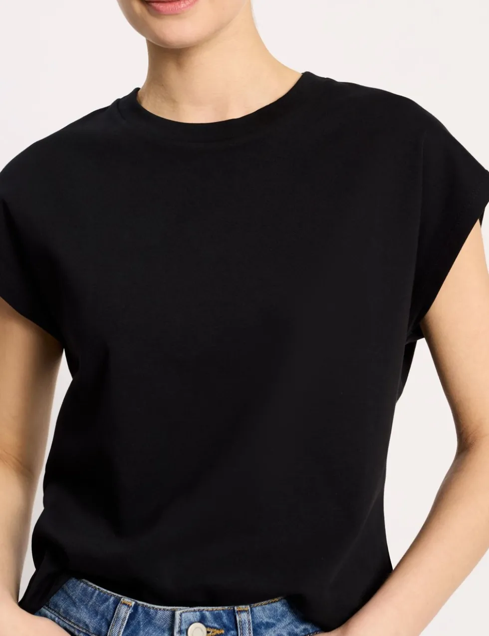 Pure Cotton Cap Sleeve T-Shirt