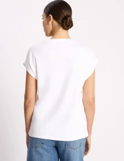 Pure Cotton Cap Sleeve T-Shirt