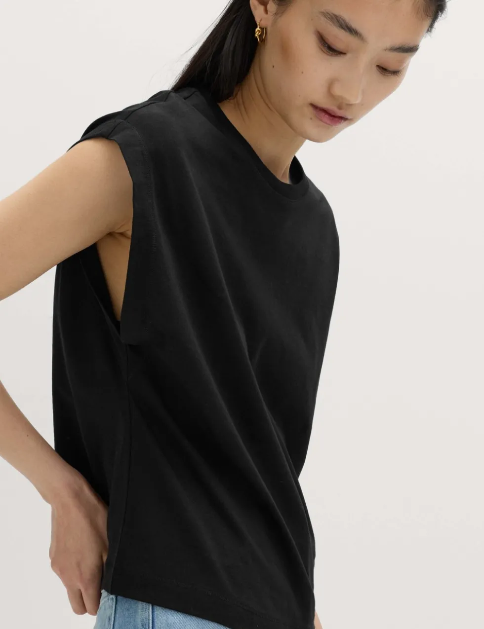 Pure Cotton Cap Sleeve T-Shirt