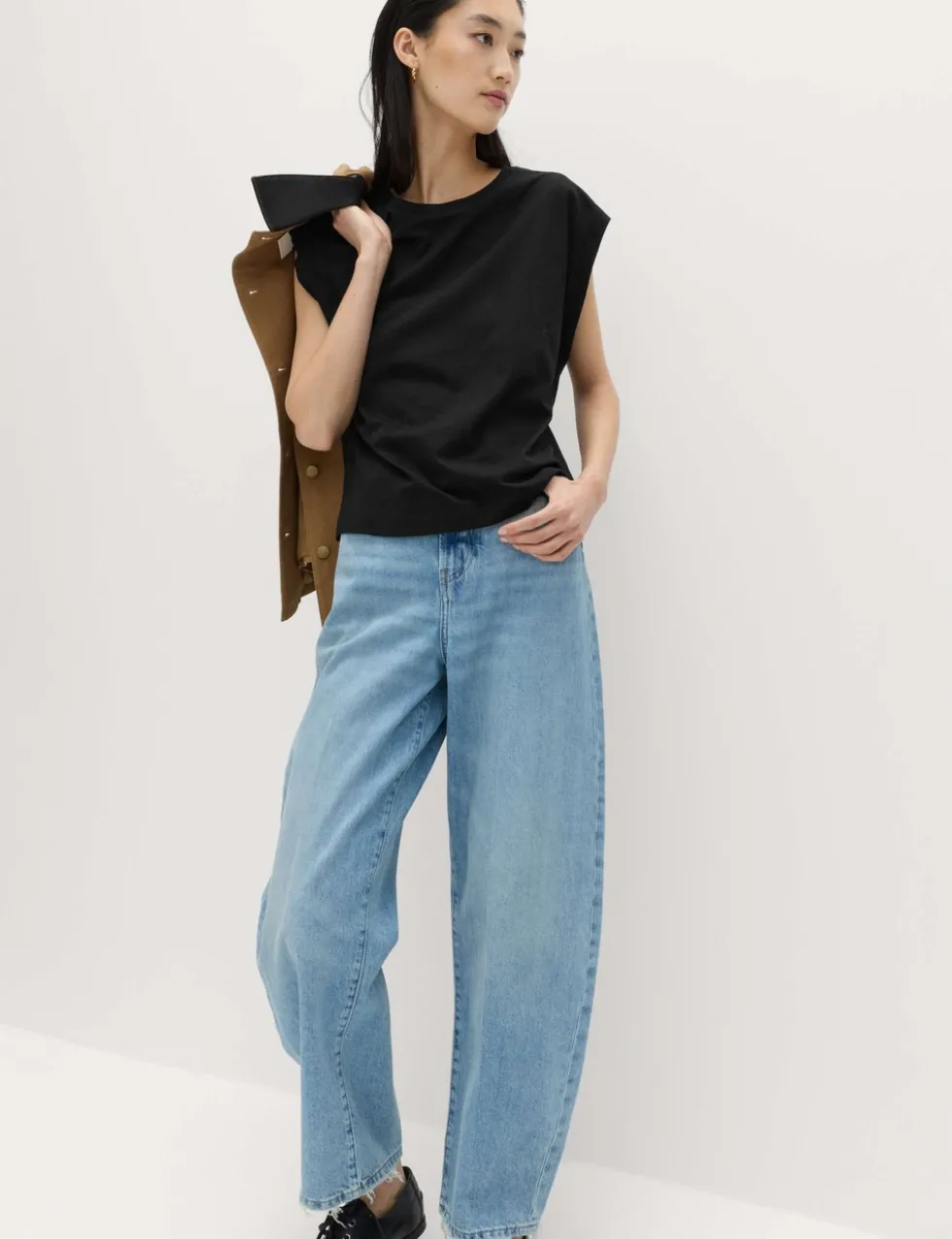 Pure Cotton Cap Sleeve T-Shirt