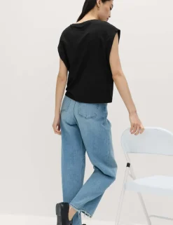 Pure Cotton Cap Sleeve T-Shirt