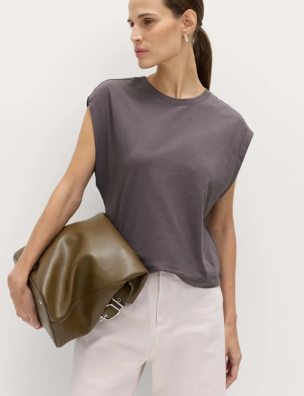 Pure Cotton Cap Sleeve T-Shirt
