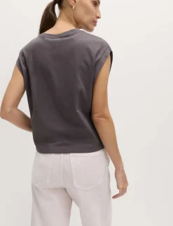 Pure Cotton Cap Sleeve T-Shirt