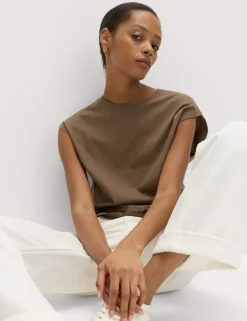 Pure Cotton Cap Sleeve T-Shirt
