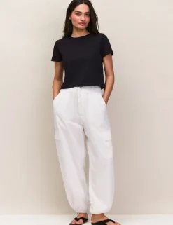 Pure Cotton Cargo Cuffed Trousers